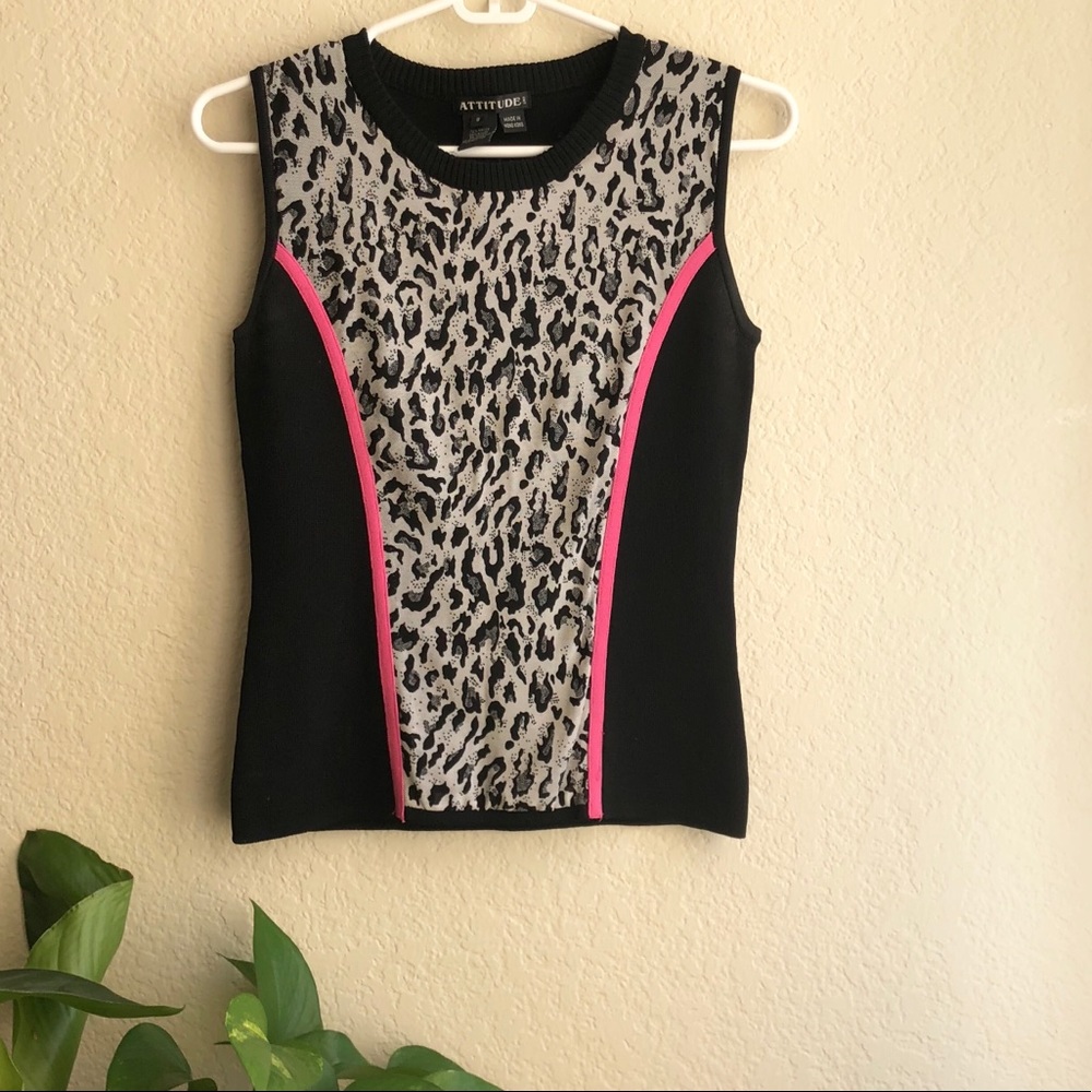 Y2K Style Cheetah Print Tank Size S